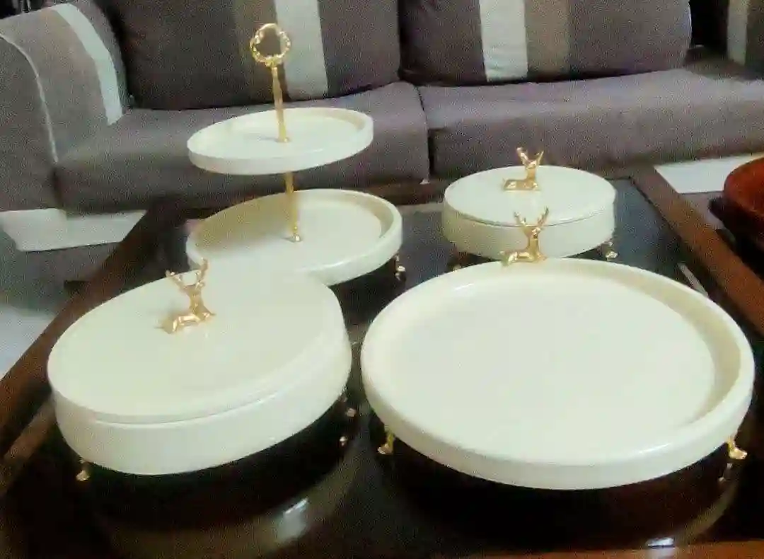 سرویس پذیرایی ۷ تکه سنگ مصنوعی سبز سیج روشن