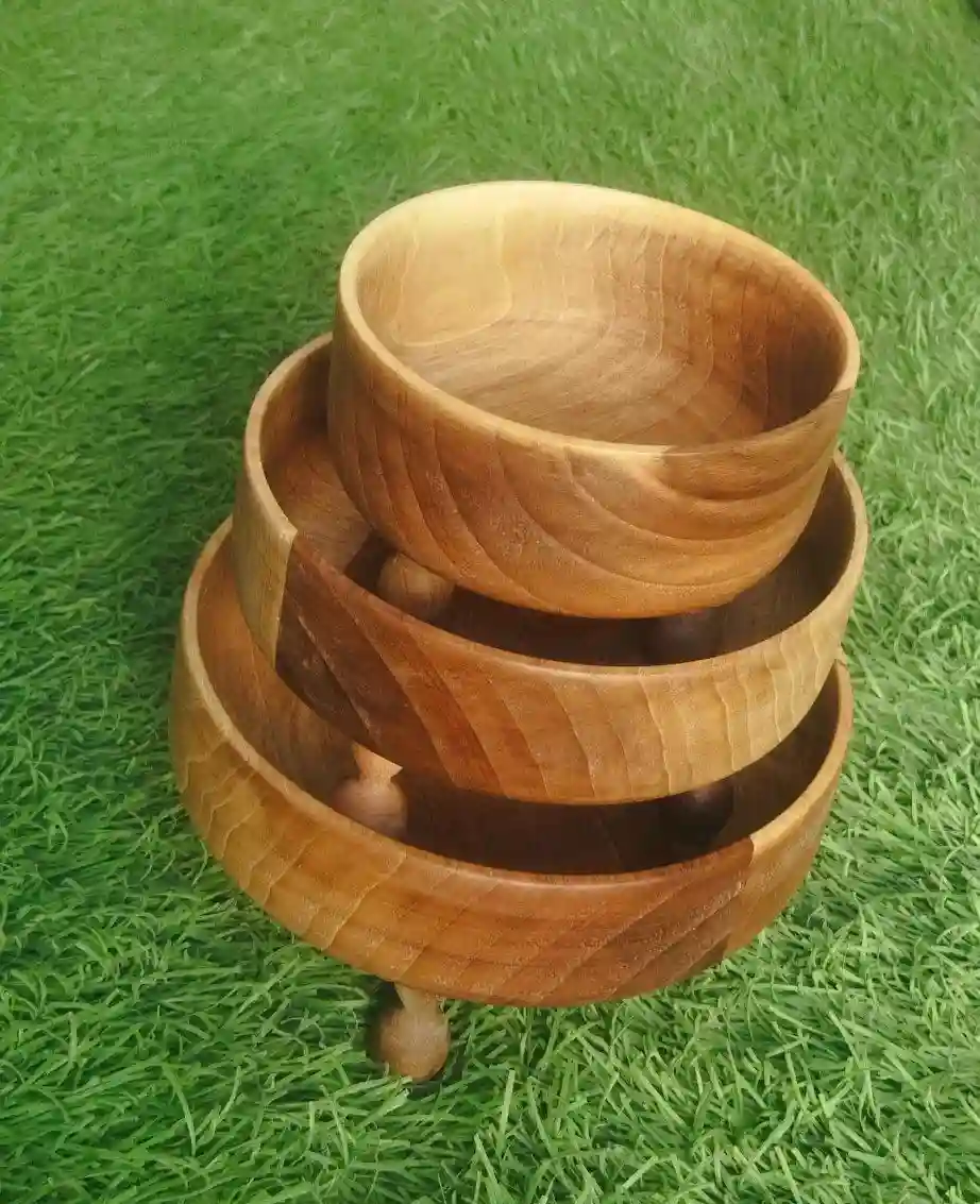 نیم ست پذیرایی مدل چوب گردو (روغن خورده )مجموعه 3 عددی