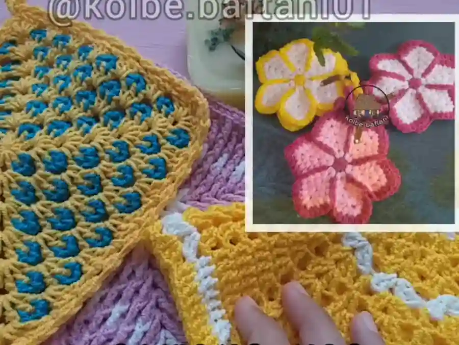 دوره آموزشیِ دستگیره بافی با قلاب؛ بیش از 10 طرح مختلف و زیبا