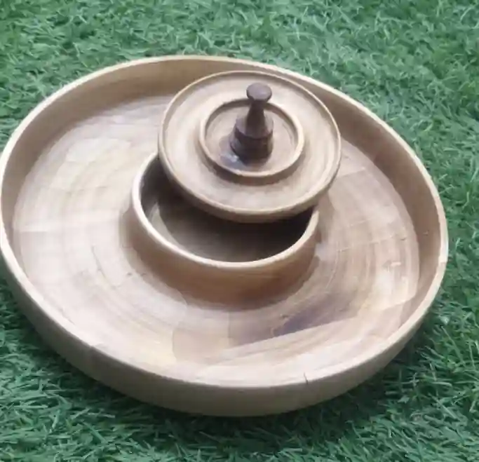 اردو خوری 2 خانه گرد چوب گردو ساده