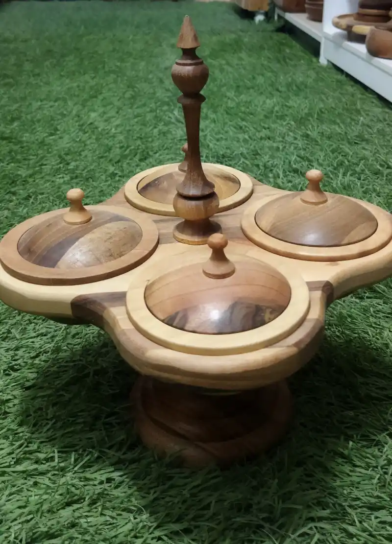 اردو خوری چهار خانه دربدار چوبی (گردو)