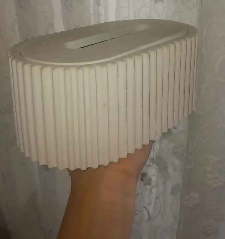 کاور دستمال کاغذی سنگ مصنوعی بیضی شیاردار بیس خام