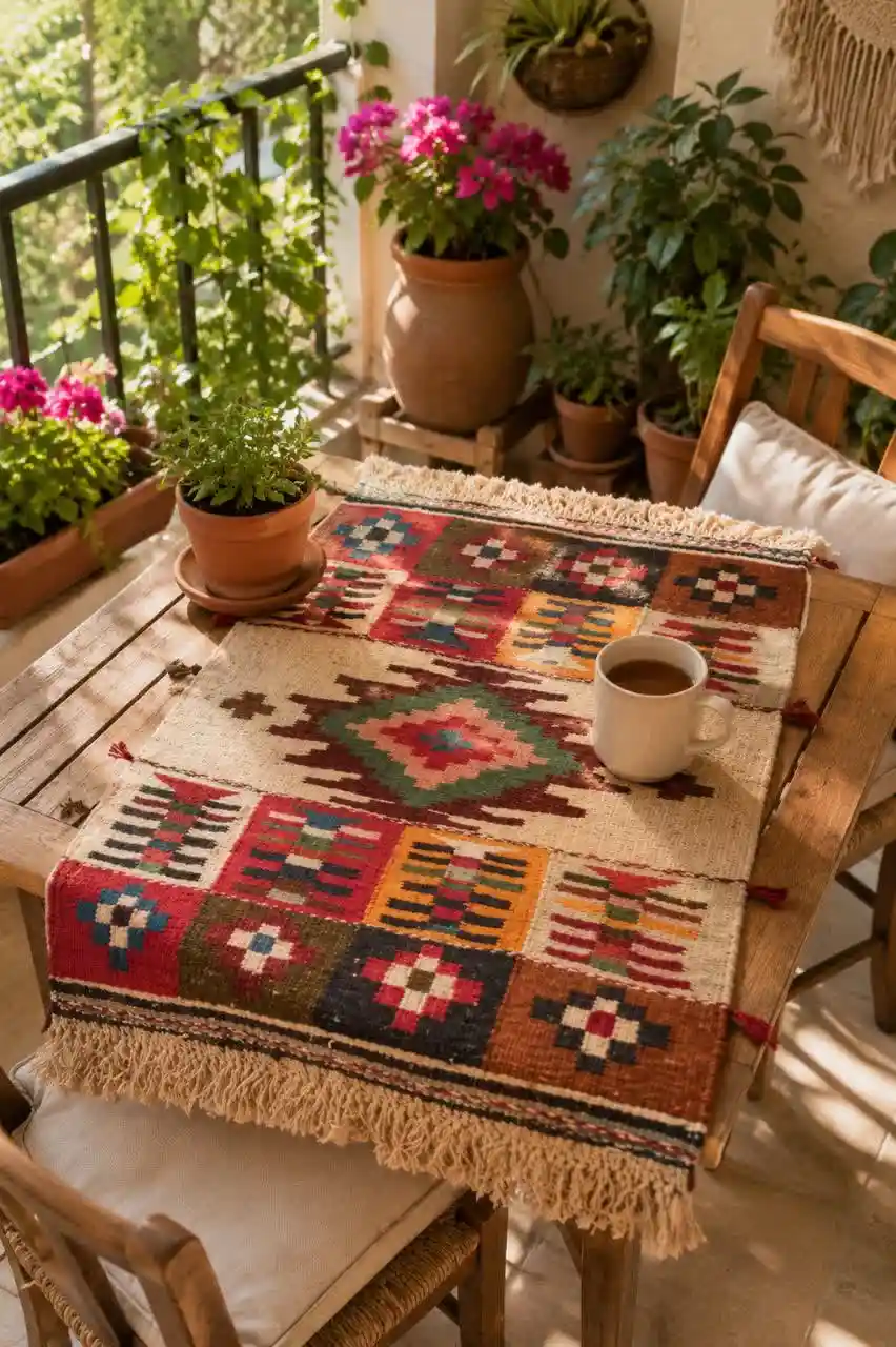 عکس گلیم ساده چاکدار