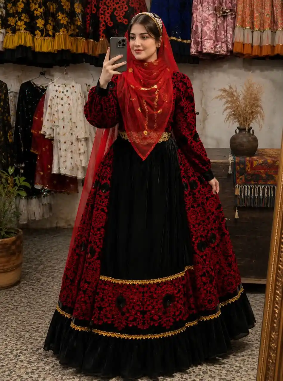 تصویر سازی لباس لری محلی سنتی از غرفه آوای بهار