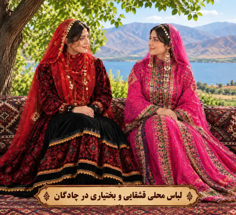 لباس محلی بختیاری و قشقایی در چادگان (خانم زهرا جمالزاده)