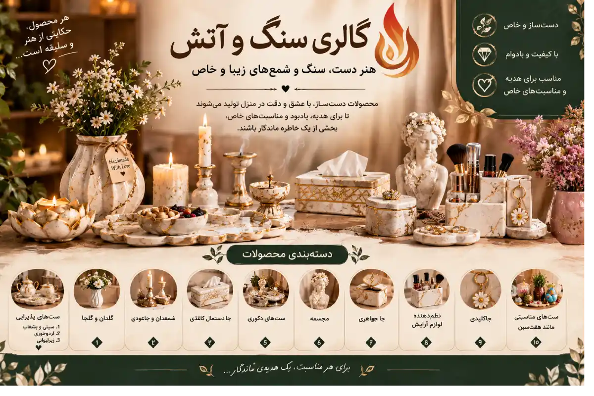 غرفه گالری سنگ و آتش